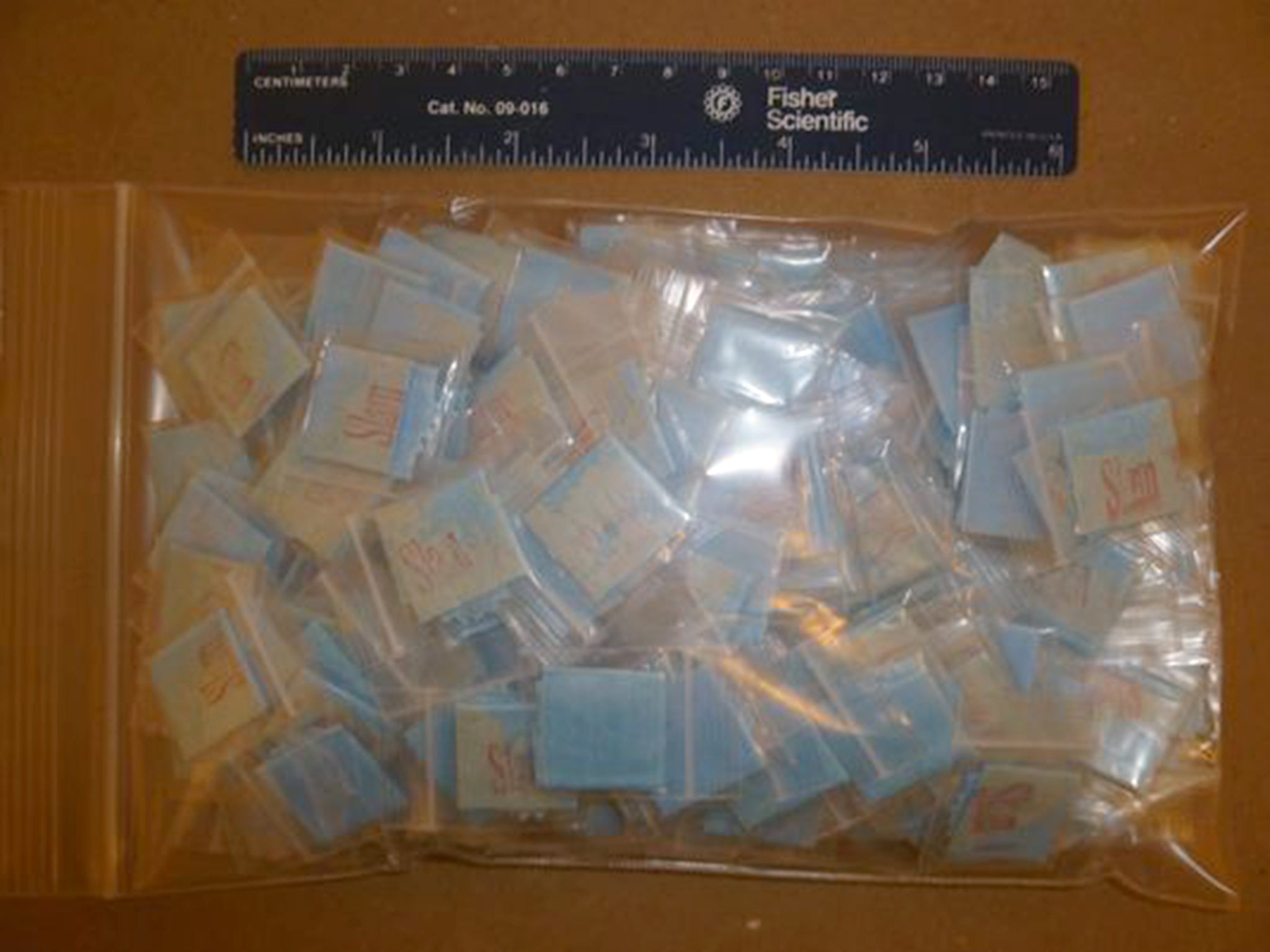 Packets of heroin seized at the Hickory Tree Child Care Center in Selbyville, Delaware