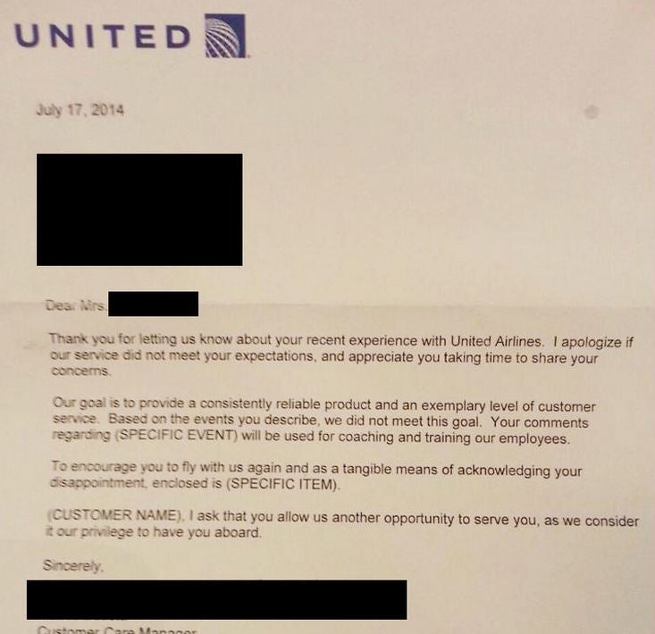 United's previous effort at sympathy in July