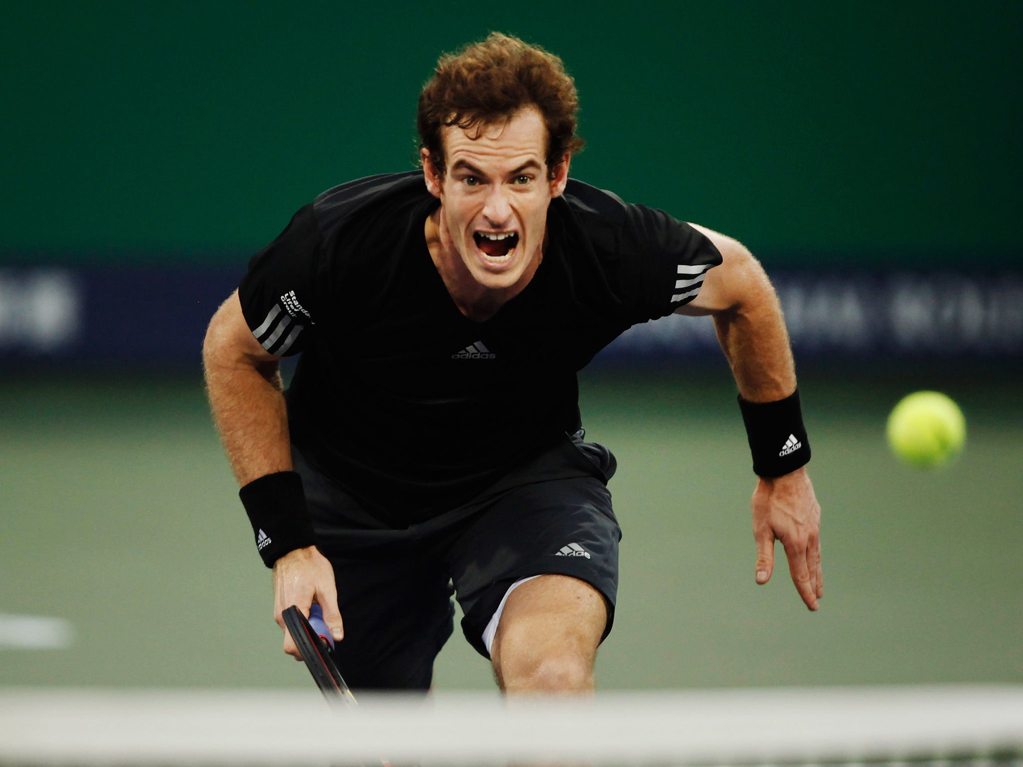 Andy Murray in action at the Shanghai Masters