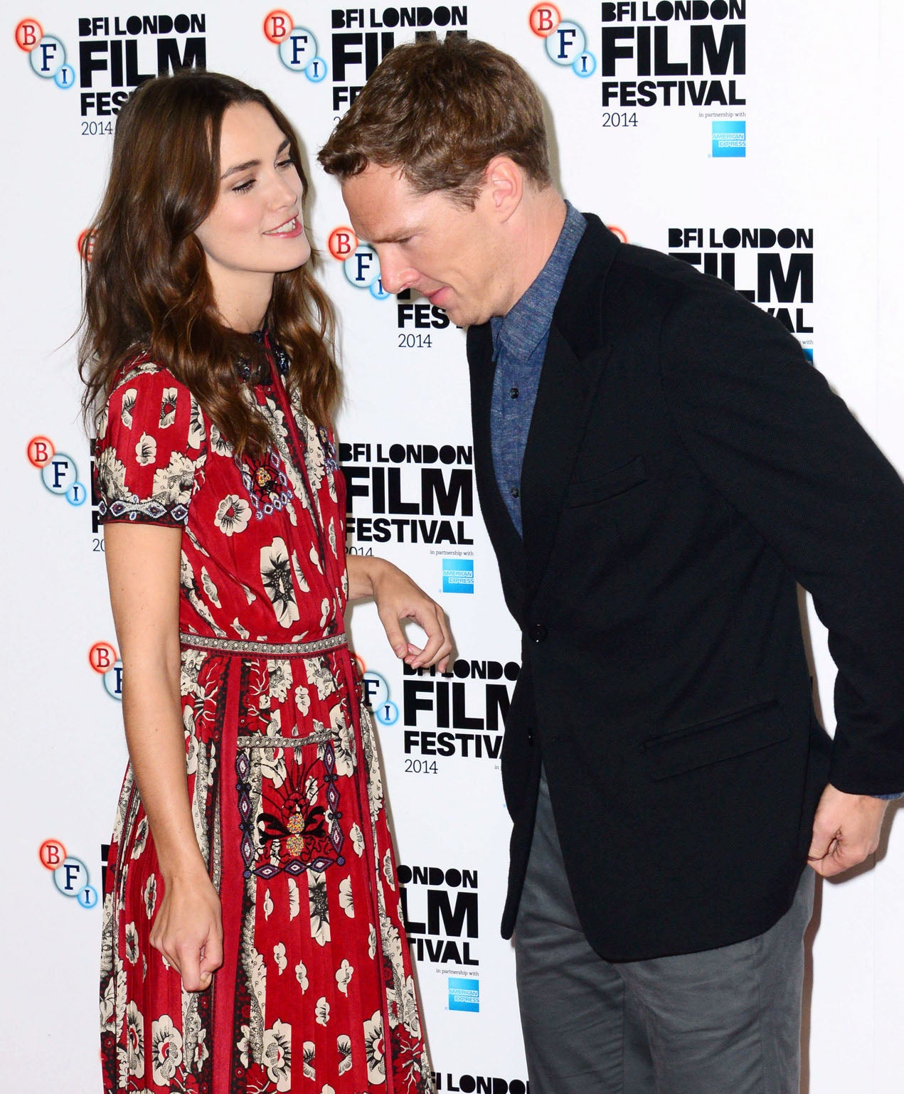 Keira Knightley and Benedict Cumberbatch at the premiere of The Imitation Game at the BFI London Film Festival