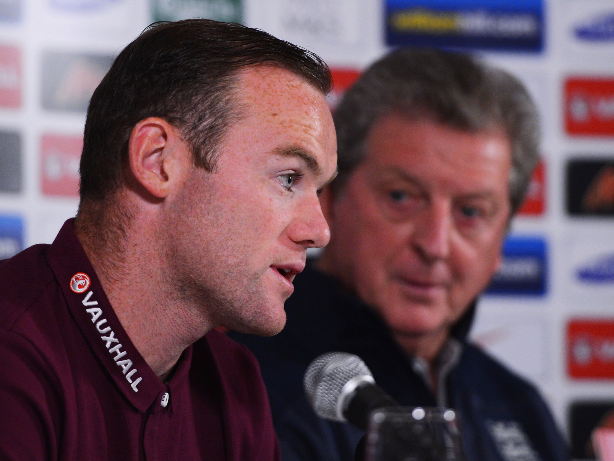 Wayne Rooney with Roy Hodgson