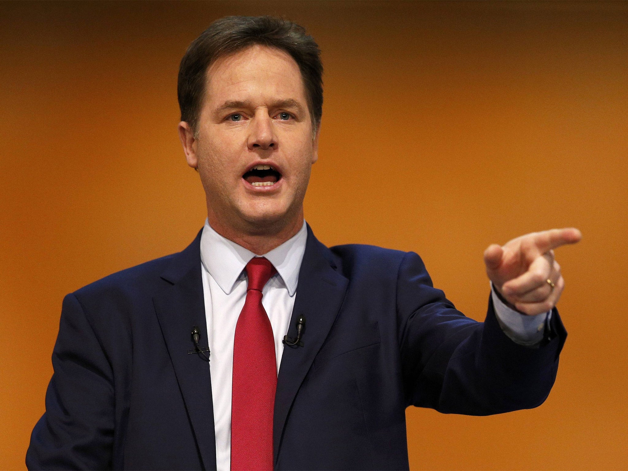 Nick Clegg delivers his keynote speech