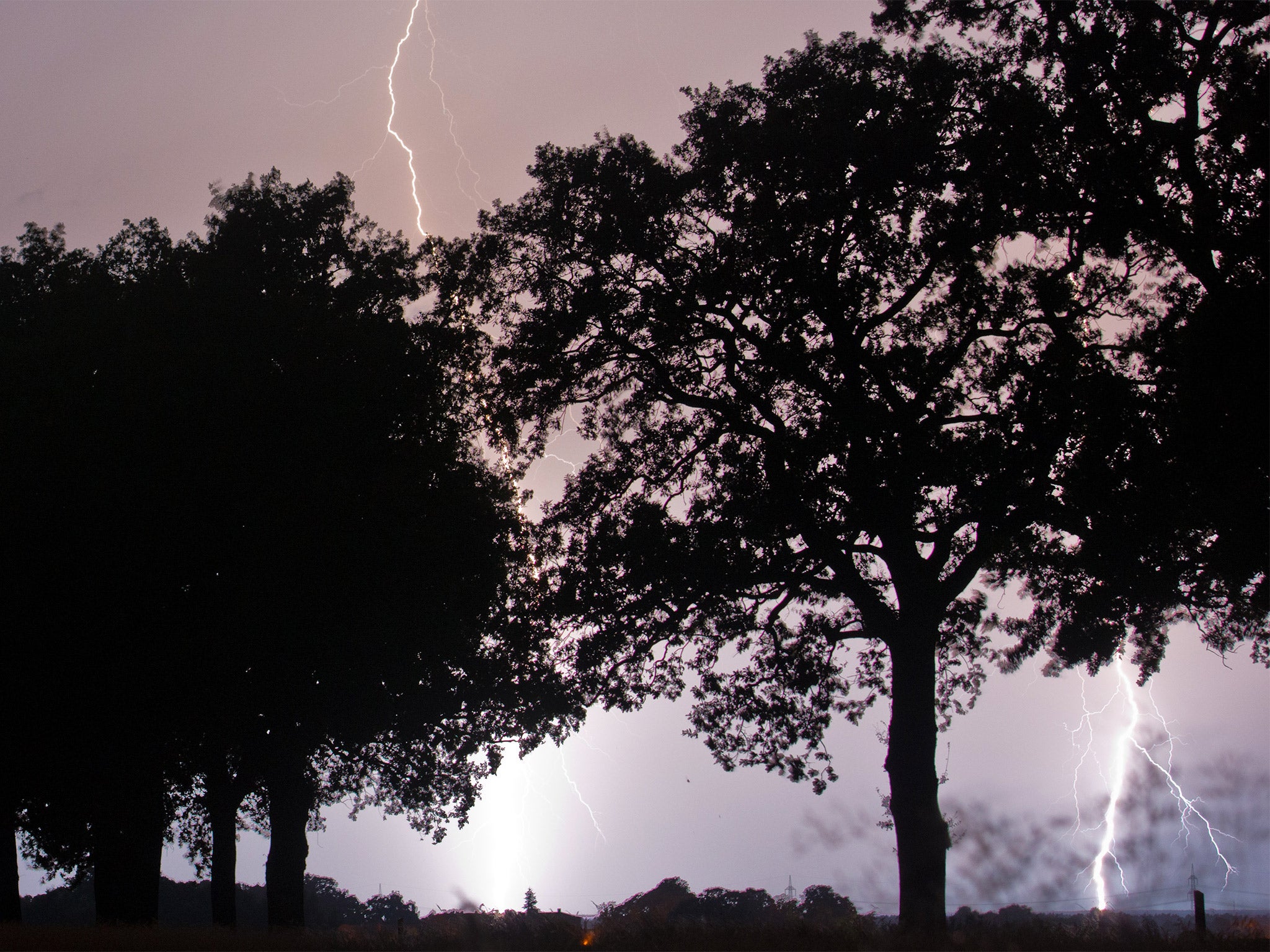 On strikes: being hit by lightning can stop a person’s heart, render them blind and deaf and scramble their mental faculties (PATRICK PLEUL/AFP/Getty Images)