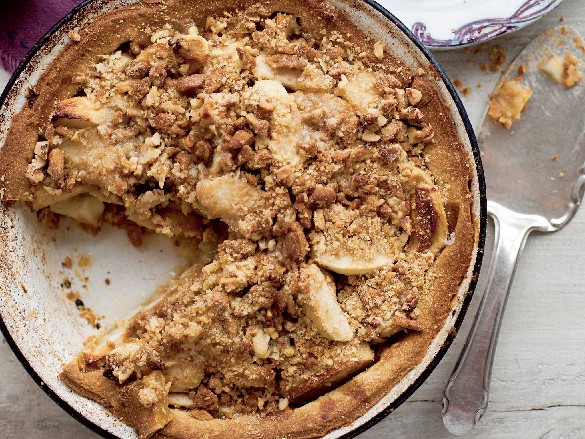 Bill's apple and ginger bake combines the best of crumble and pie in one