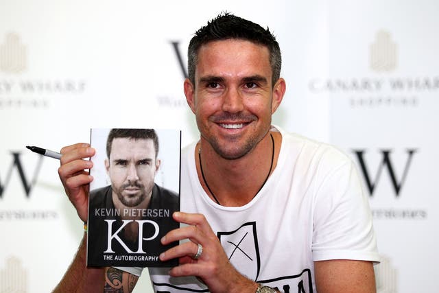 Kevin Pietersen at a book signing for his new autobiography