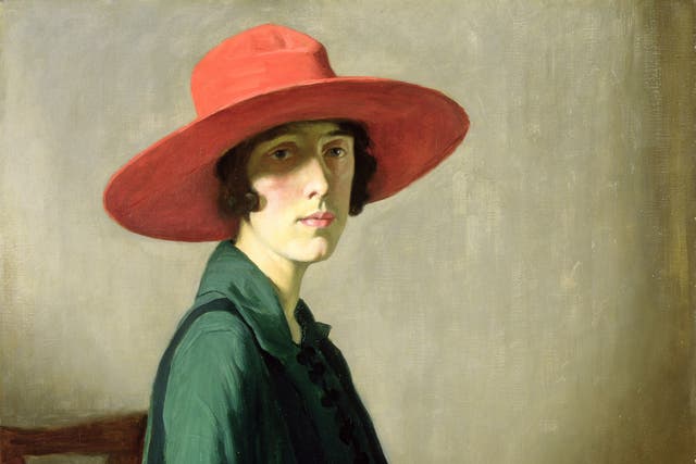Lady with a Red Hat (oil on canvas), portrait of Vita Sackville-West (1892-1962) poet, novelist and gardener 