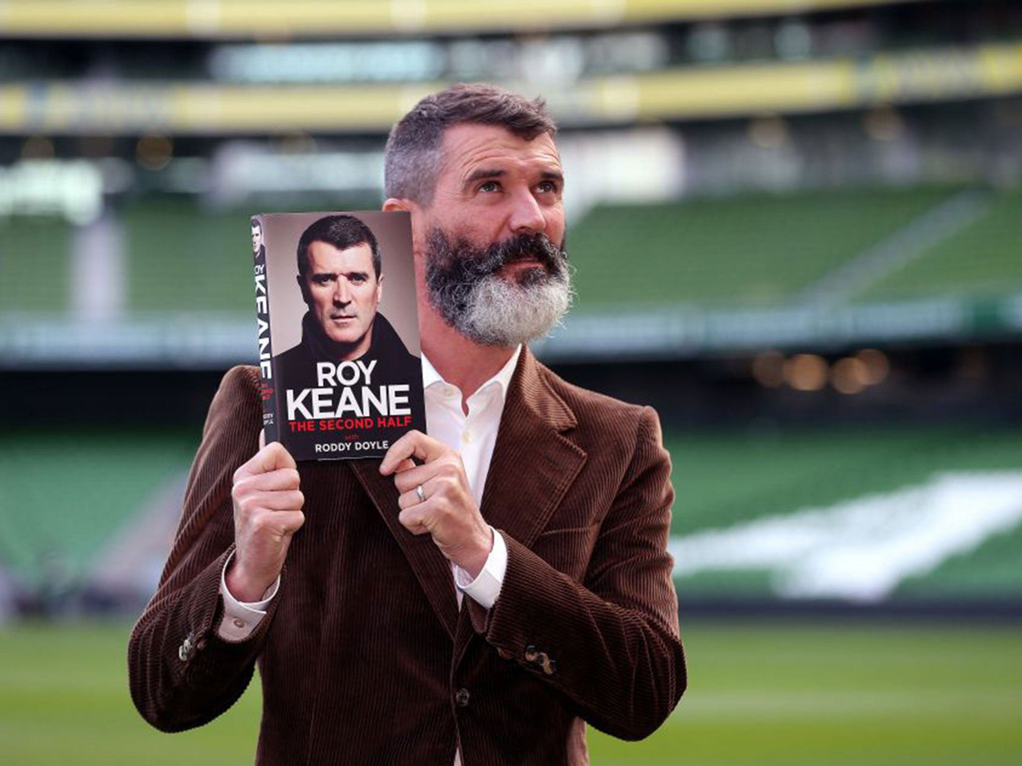 Roy Keane during the book launch at the Aviva Stadium, Dublin, today
