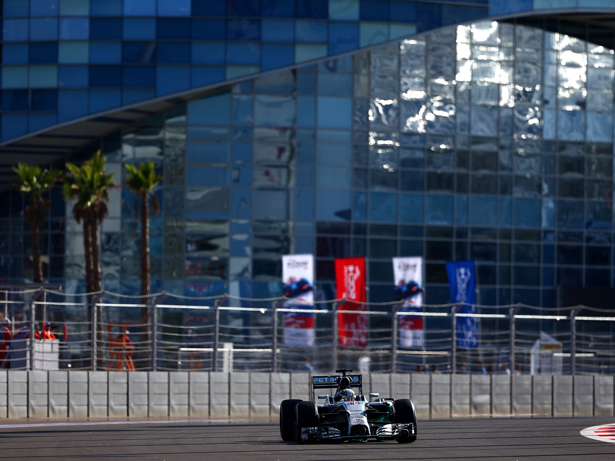 Lewis Hamilton in action during first practice