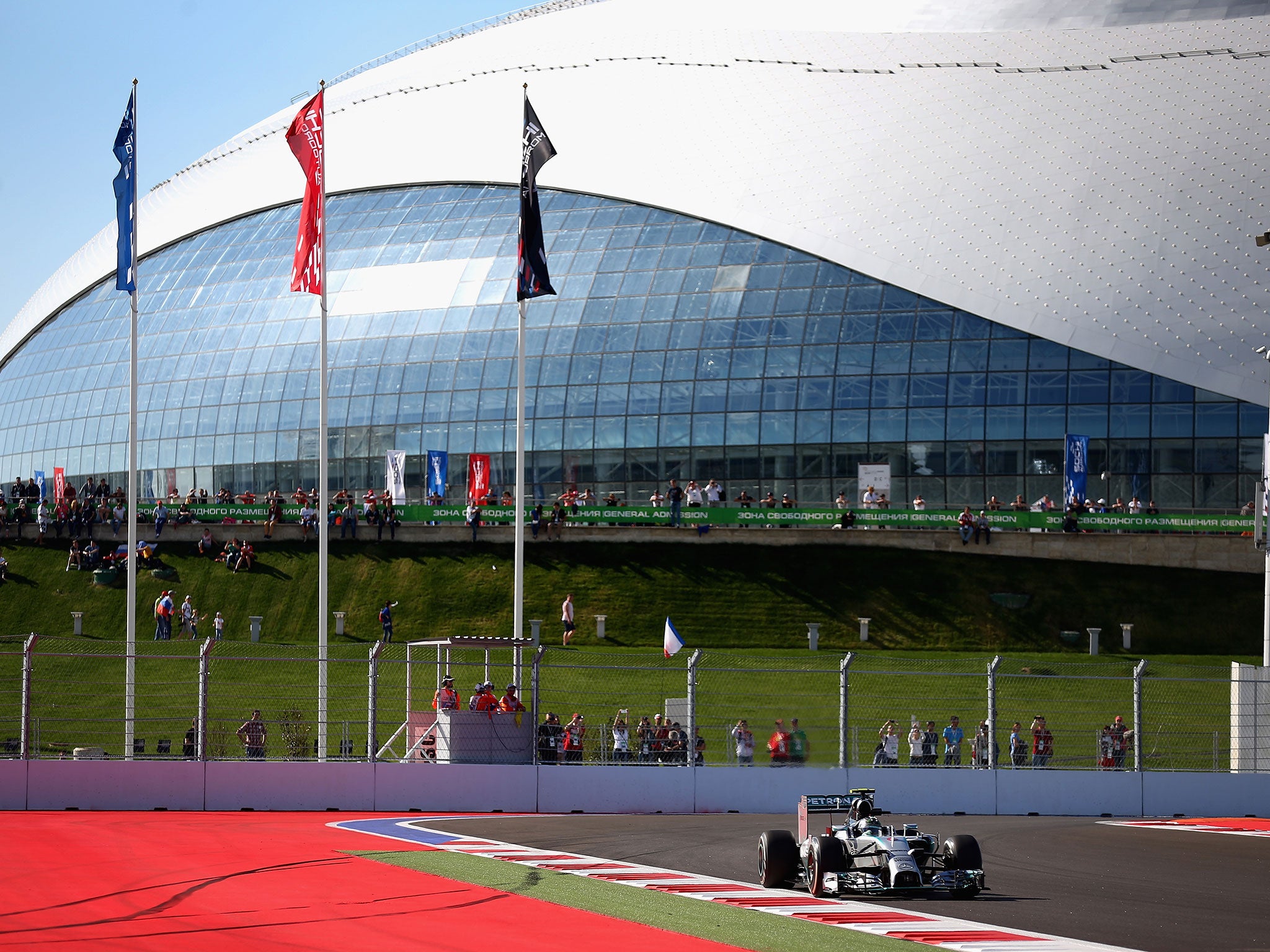 Nico Rosberg on track during first practice