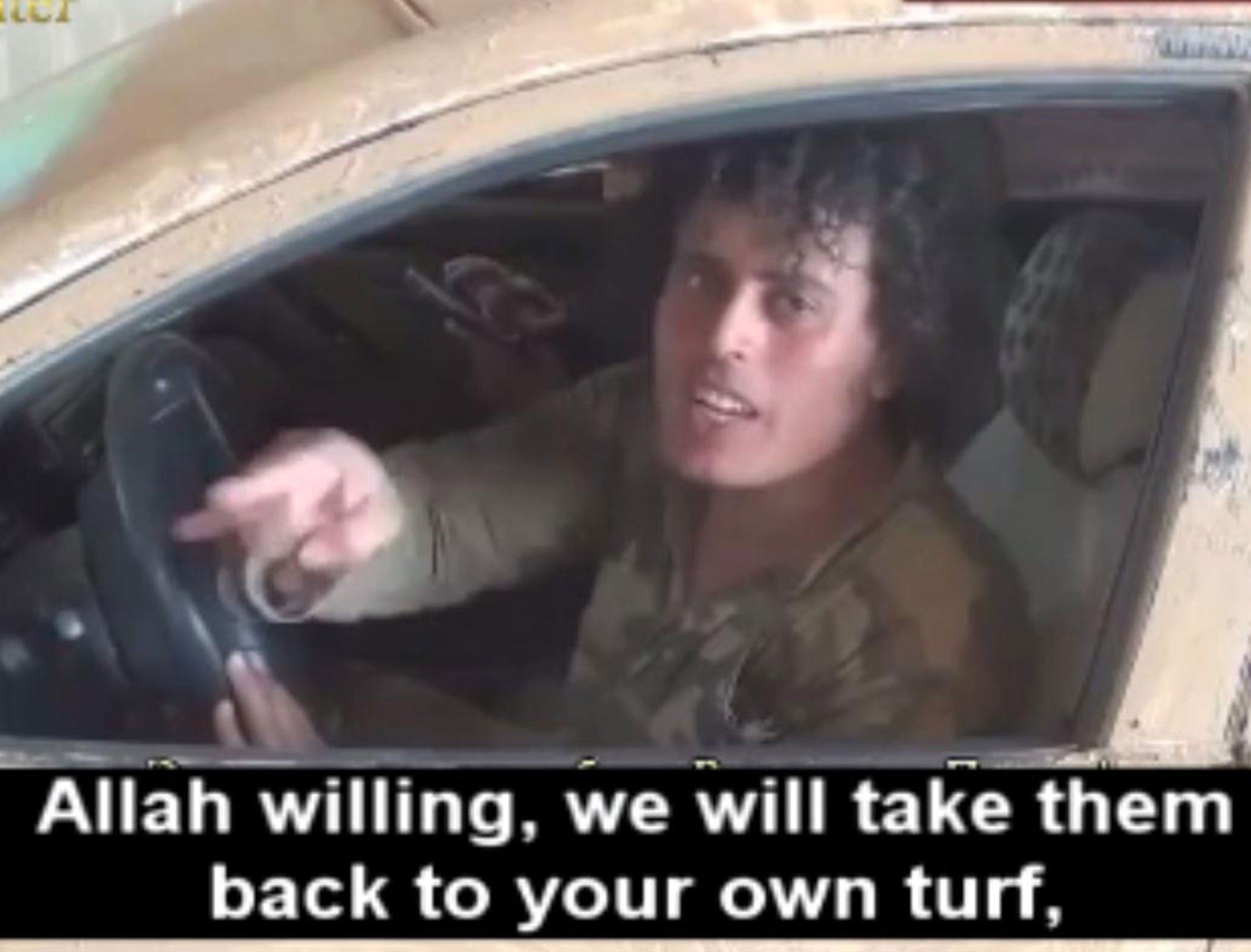 A video of a Chechen Isis fighter threatening Russia.