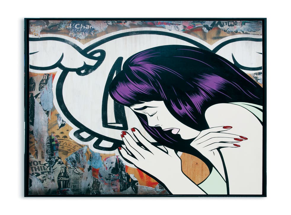 'Wall Hugger' by street artist D*Face