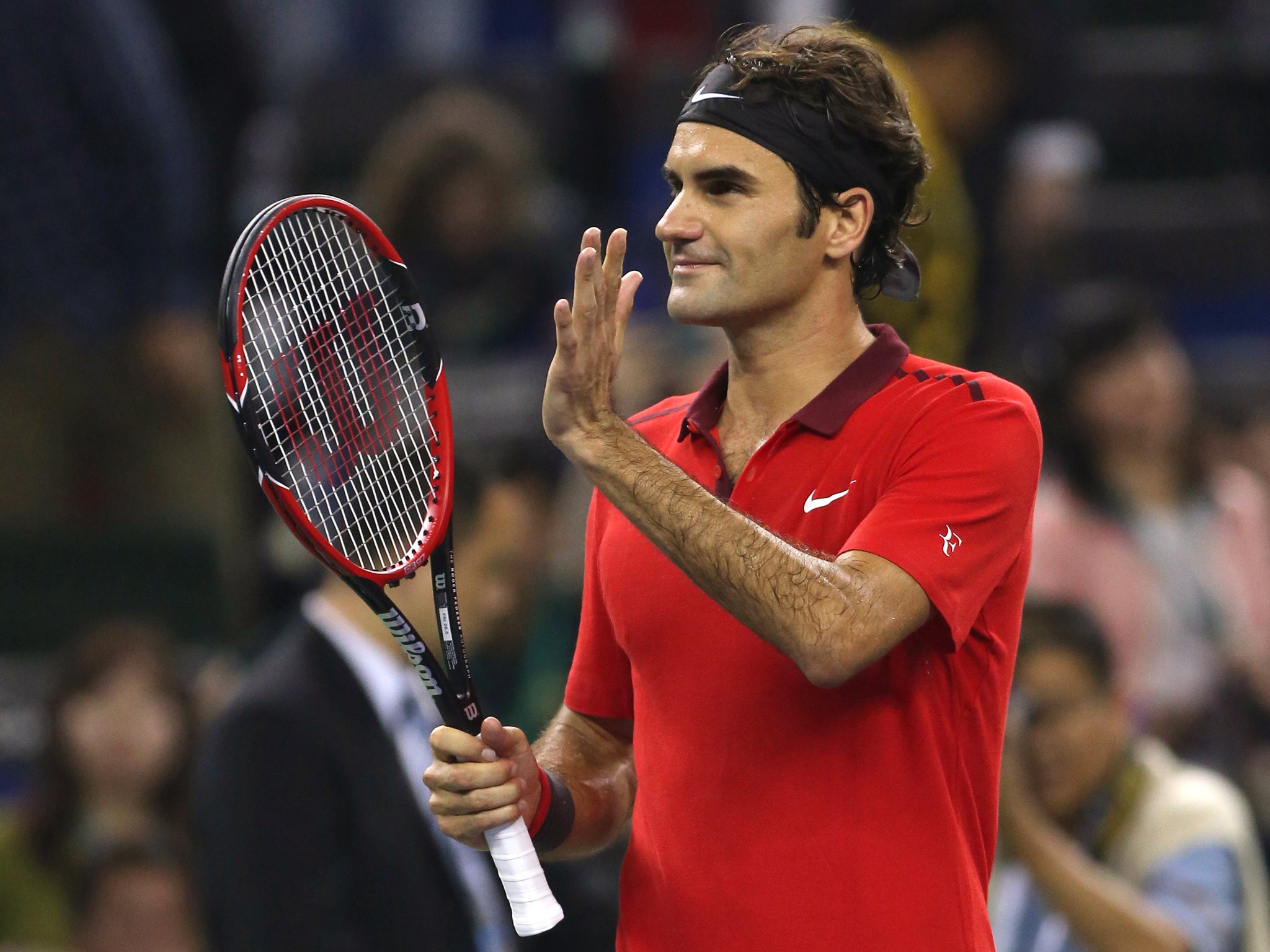 Roger Federer at the Shanghai Masters