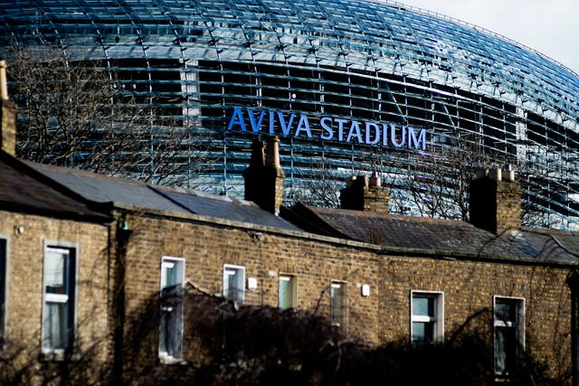 A view of the Aviva Stadium