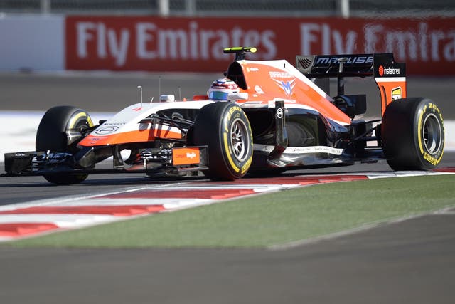 Max Chilton qualified 21st in the lone Marussia