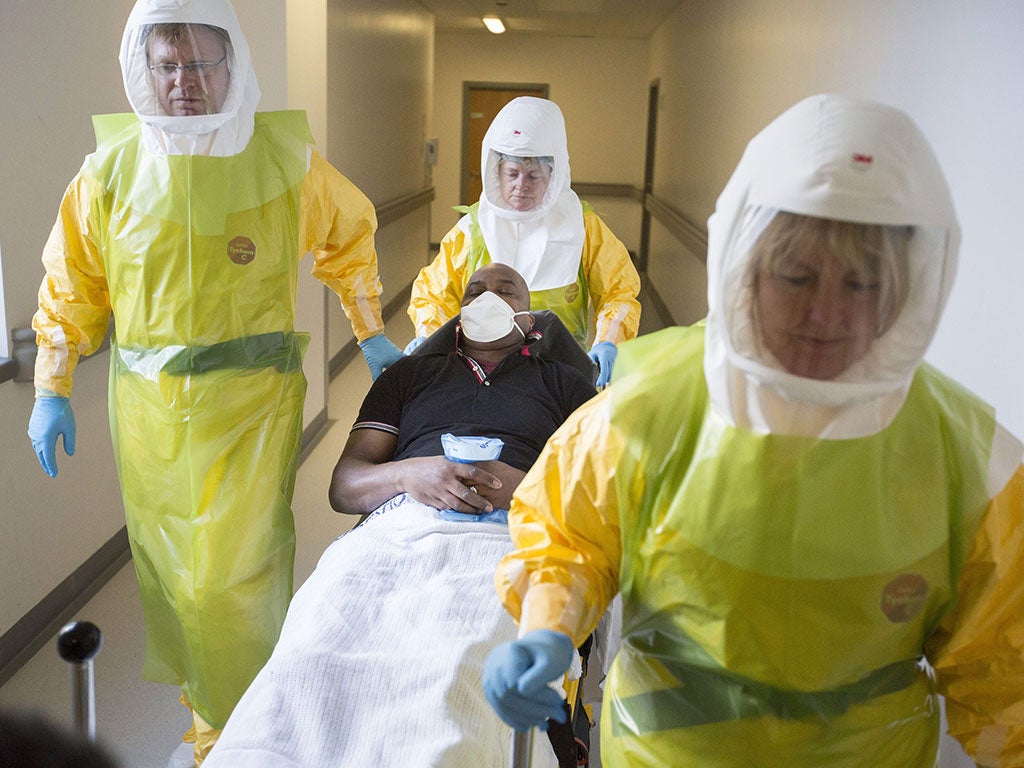 Dozens of medical professionals from hospitals, the ambulance service and Public Health England were involved in the eight-hour exercise in locations across the country