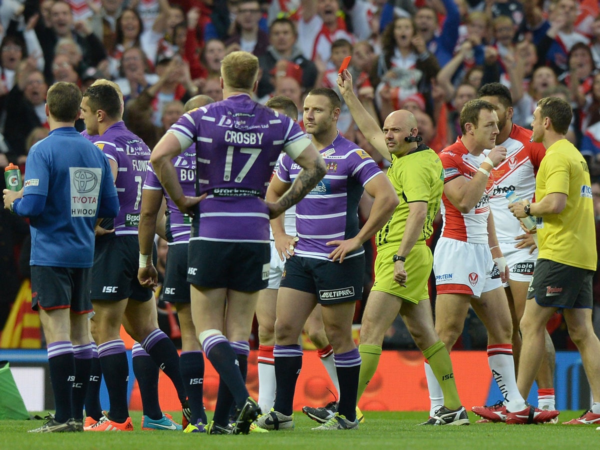 Ben Flower Punch Police Investigating Brutal Attack That Saw Wigan Warriors Forward Flower Sent Off In Super League Grand Final The Independent The Independent