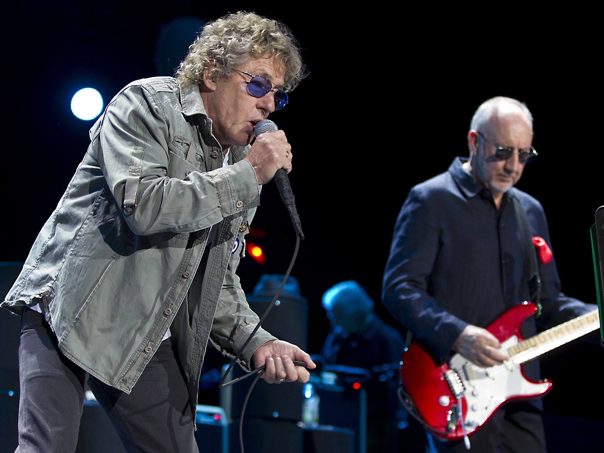 Roger Daltrey and Pete Townshend of The Who performing in 2013