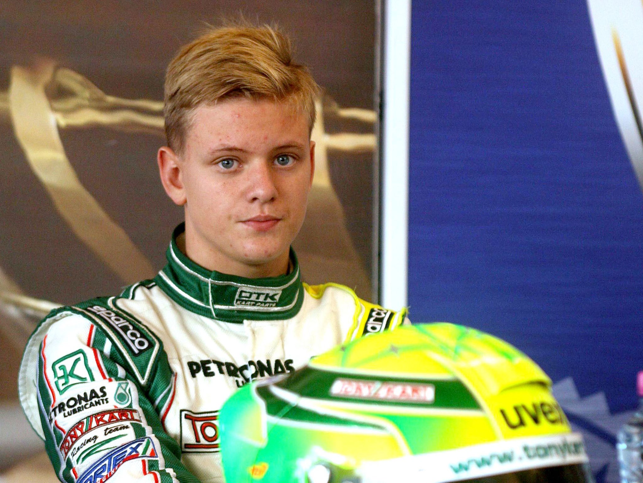 Mick Schumacher, the 15-year-old racing protégé and son of Michael Schumacher, at the karting world championships in September 2014
