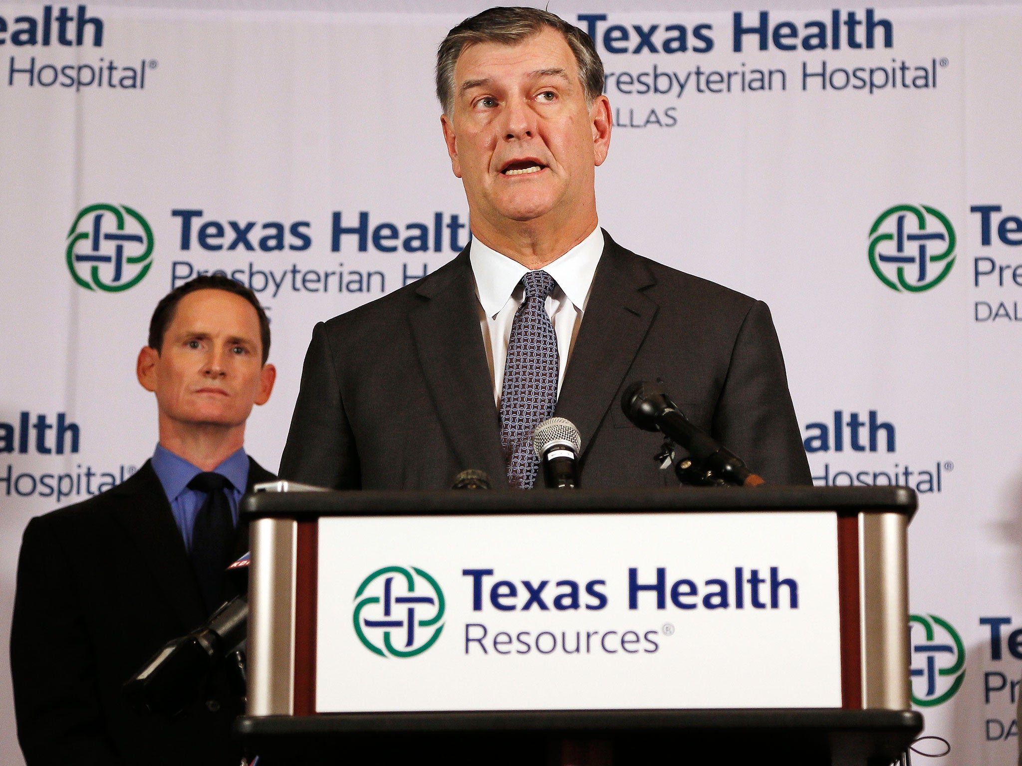 The Dallas Mayor Mike Rawlings speaks about the healthcare worker who has Ebola