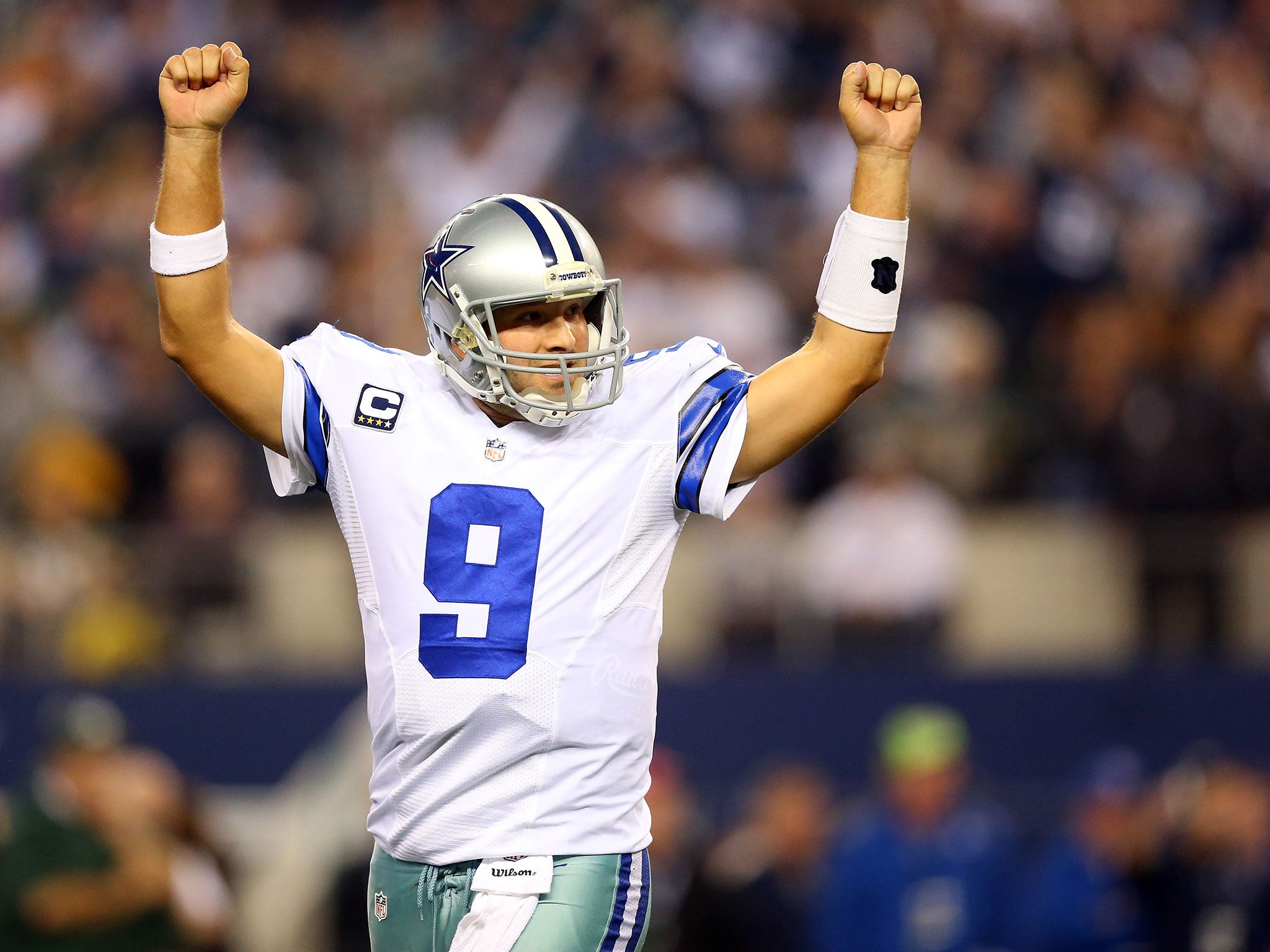 Tony Romo inspired the Cowboys to a shock victory over the reigning Super Bowl champions Seattle