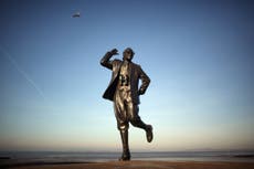Iconic Eric Morecambe statue has leg sawn off during attempted theft