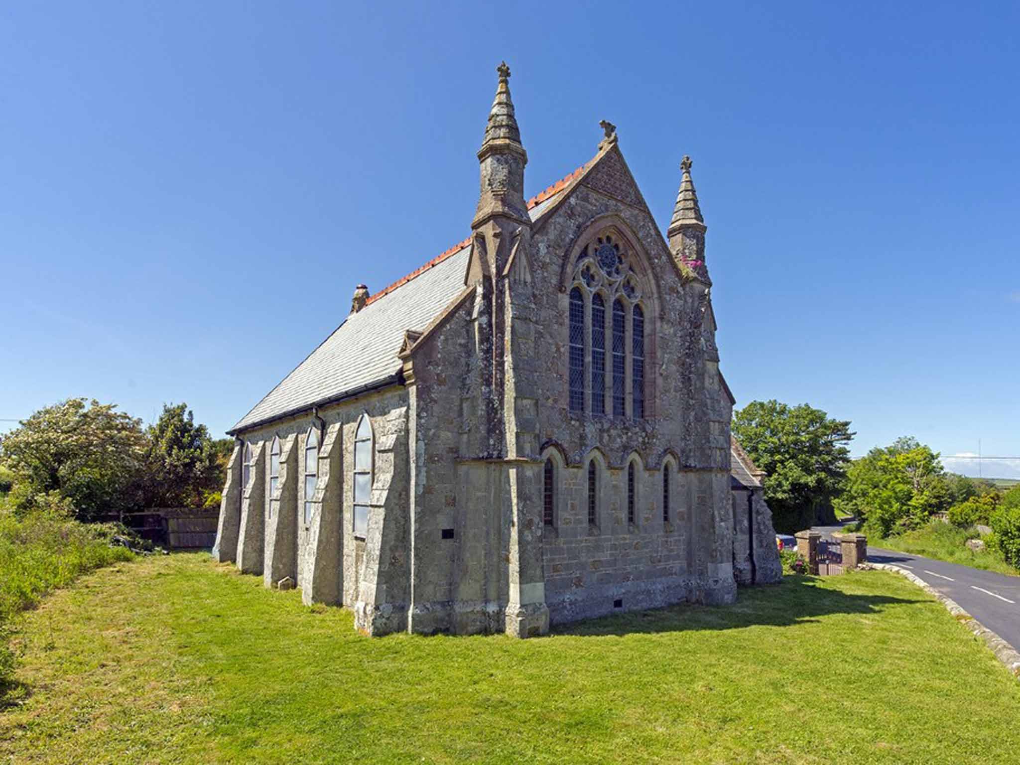 Detached converted Methodist chapel for sale, Newman Lane, Chale Green, Ventnor PO38. On with Biles for offers over £295,000.