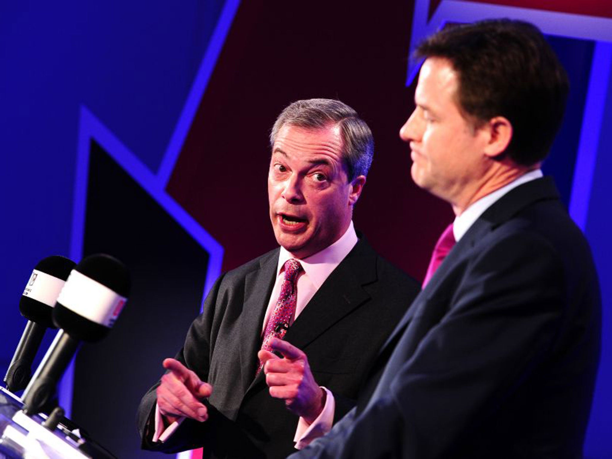 Nigel Farage took on Nick Clegg in a TV debate about Britain’s membership of the EU in March last year