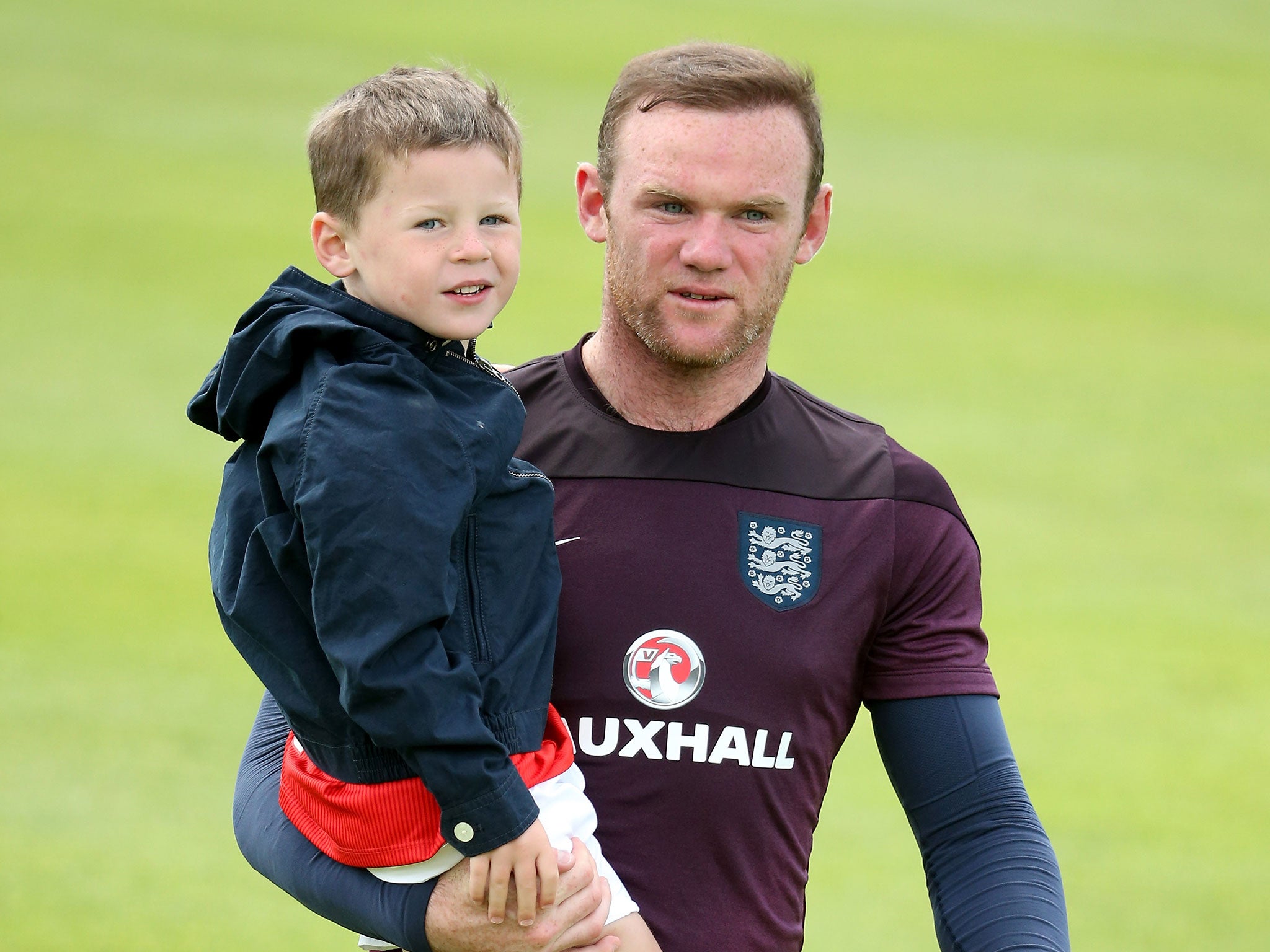 Wayne Rooney with his son Kai