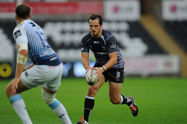 Dan Evans helped guide the Ospreys to victory over Cardiff