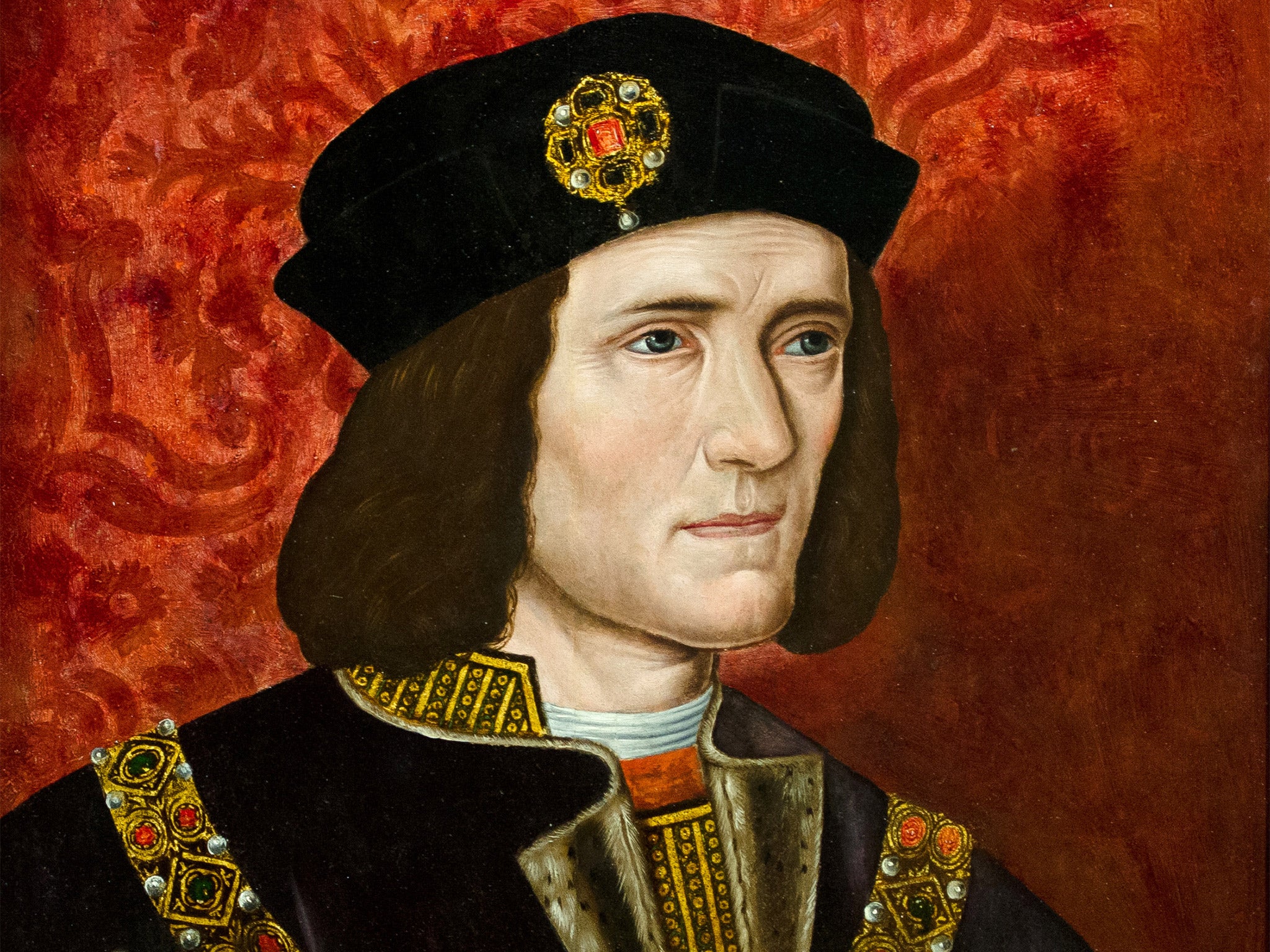 A painting of King Richard III, displayed in the National Portrait Gallery in central London