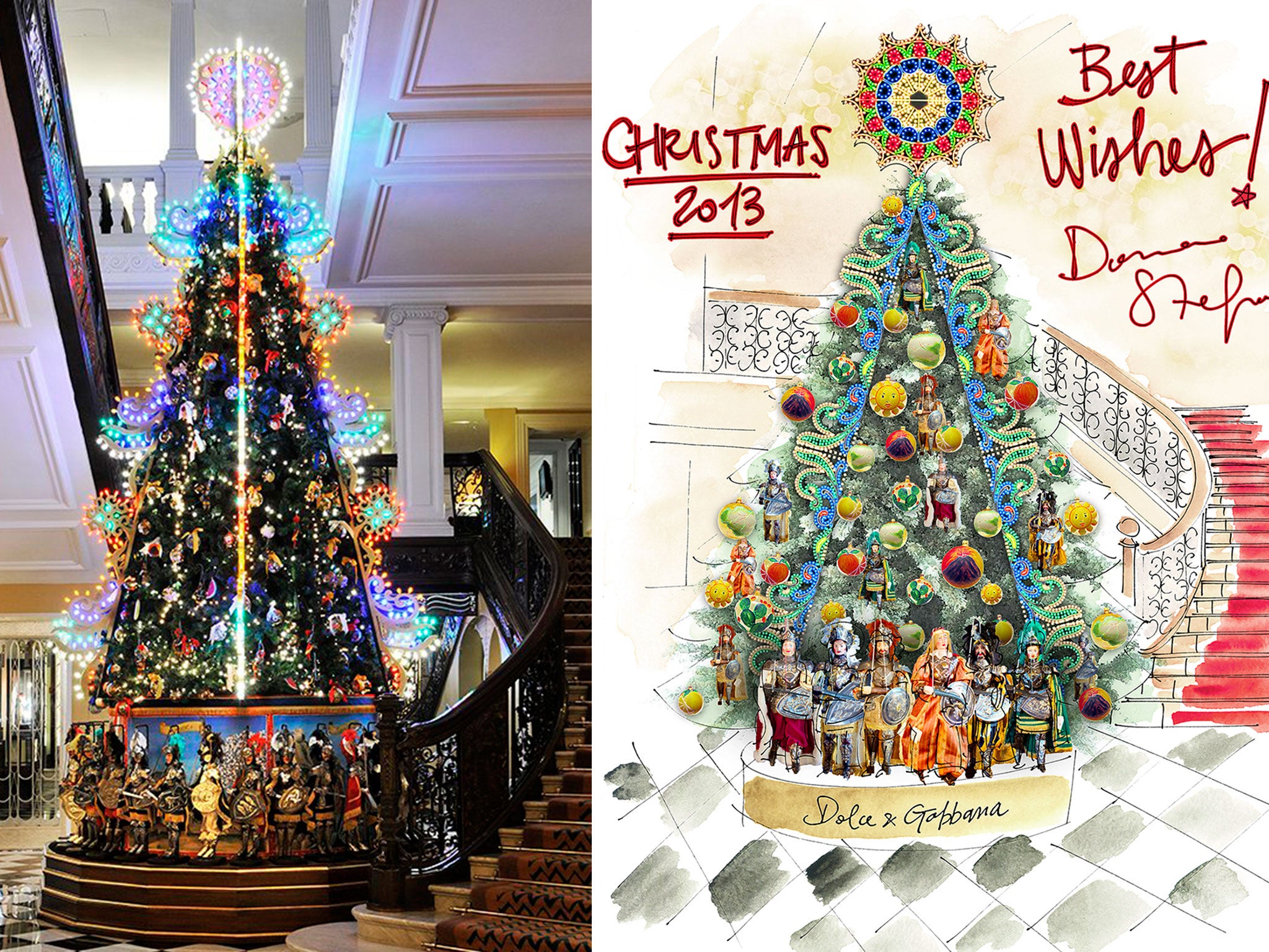 Last year's Christmas tree designed by Dolce and Gabbana