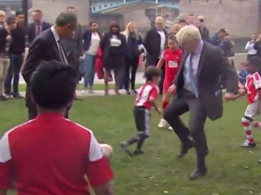 Boris Johnson, just before going in for the kill