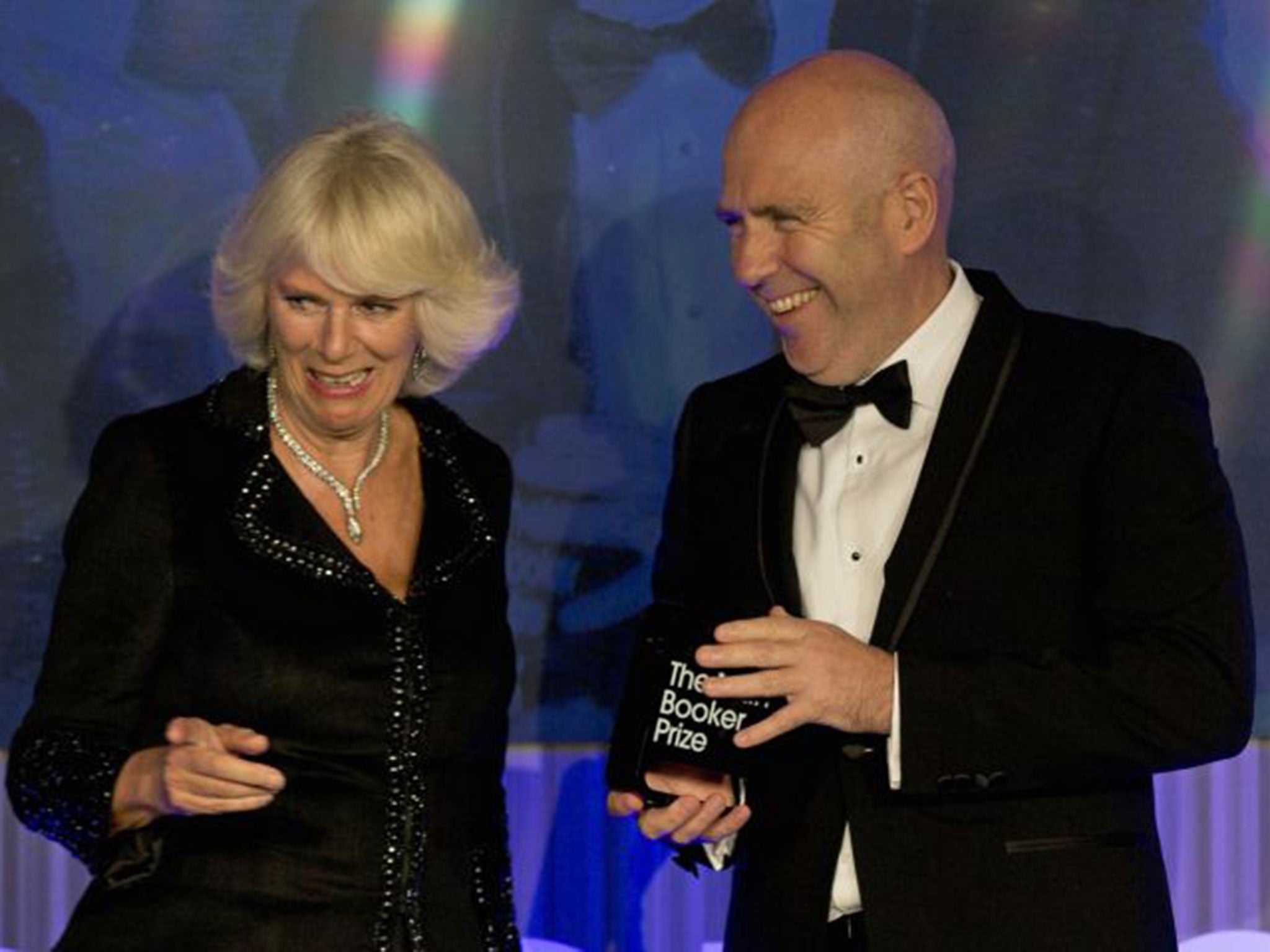 Royal approval: the Duchess of Cornwall presents Richard Flanagan with the Man Booker Prize for Fiction (Reuters)