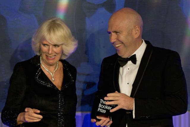 Royal approval: the Duchess of Cornwall presents Richard Flanagan with the Man Booker Prize for Fiction (Reuters)