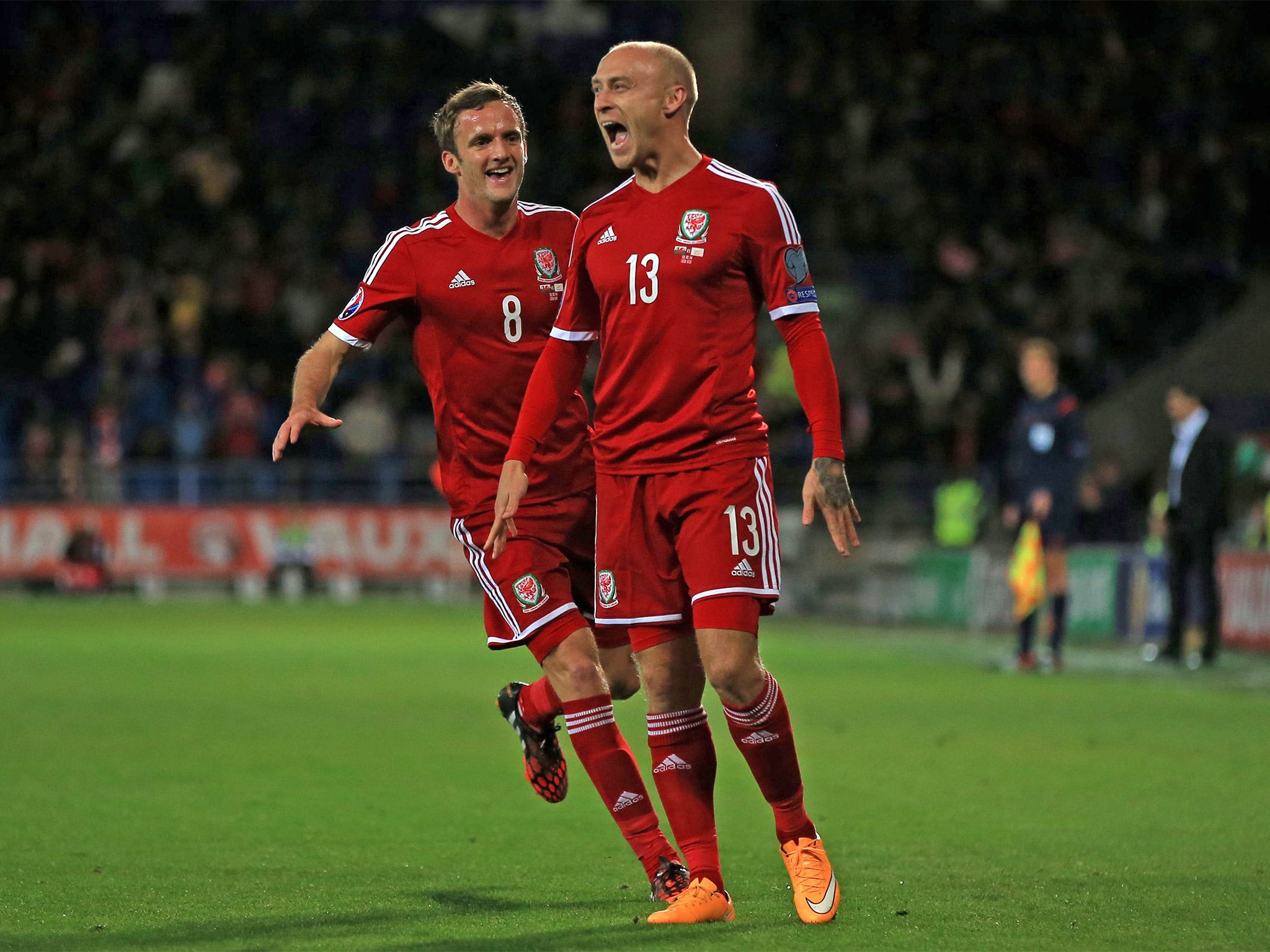 Wales’s David Cotterill scored his country's first against Cyprus