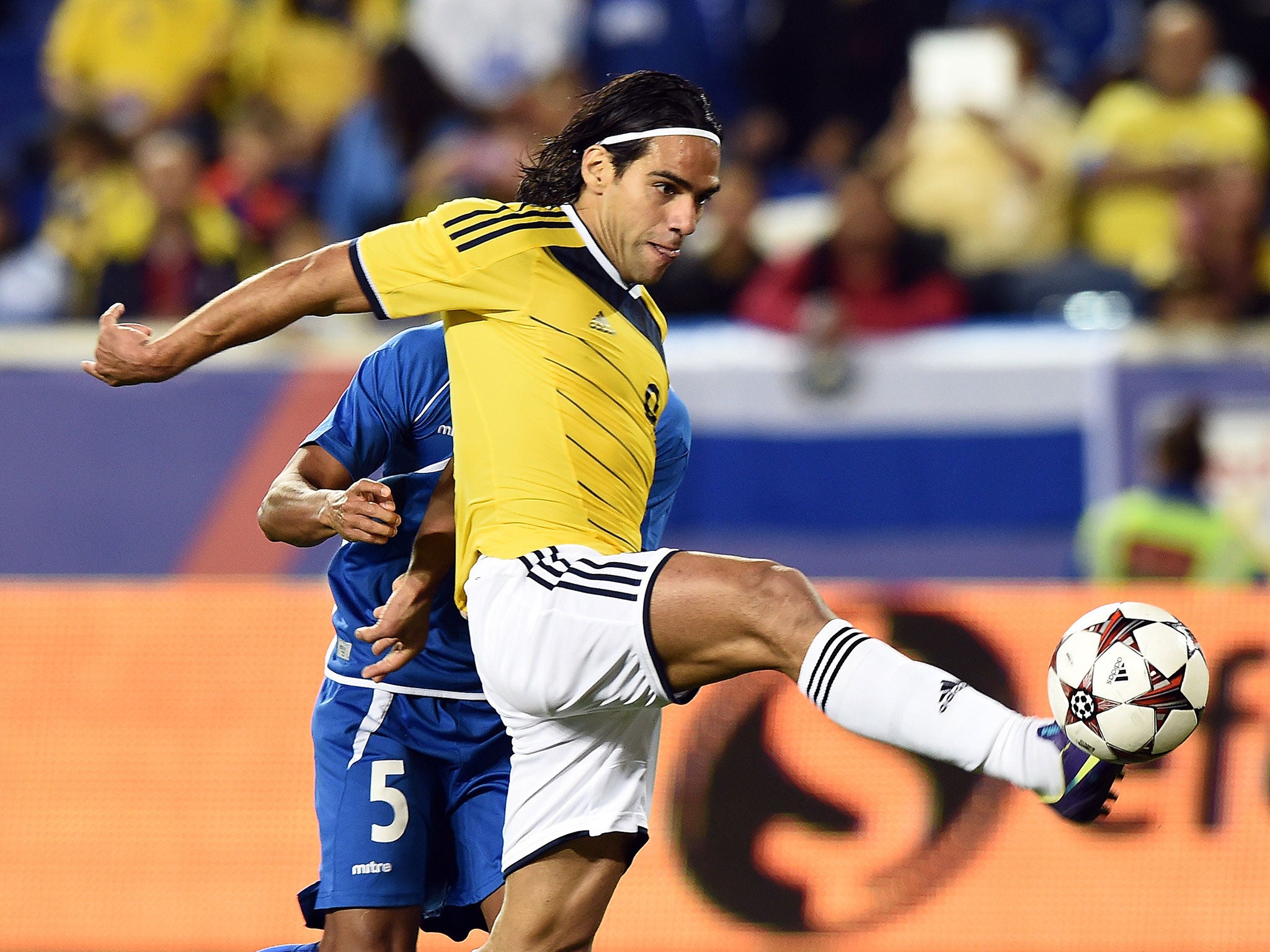 Radamel Falcao in action for Colombia