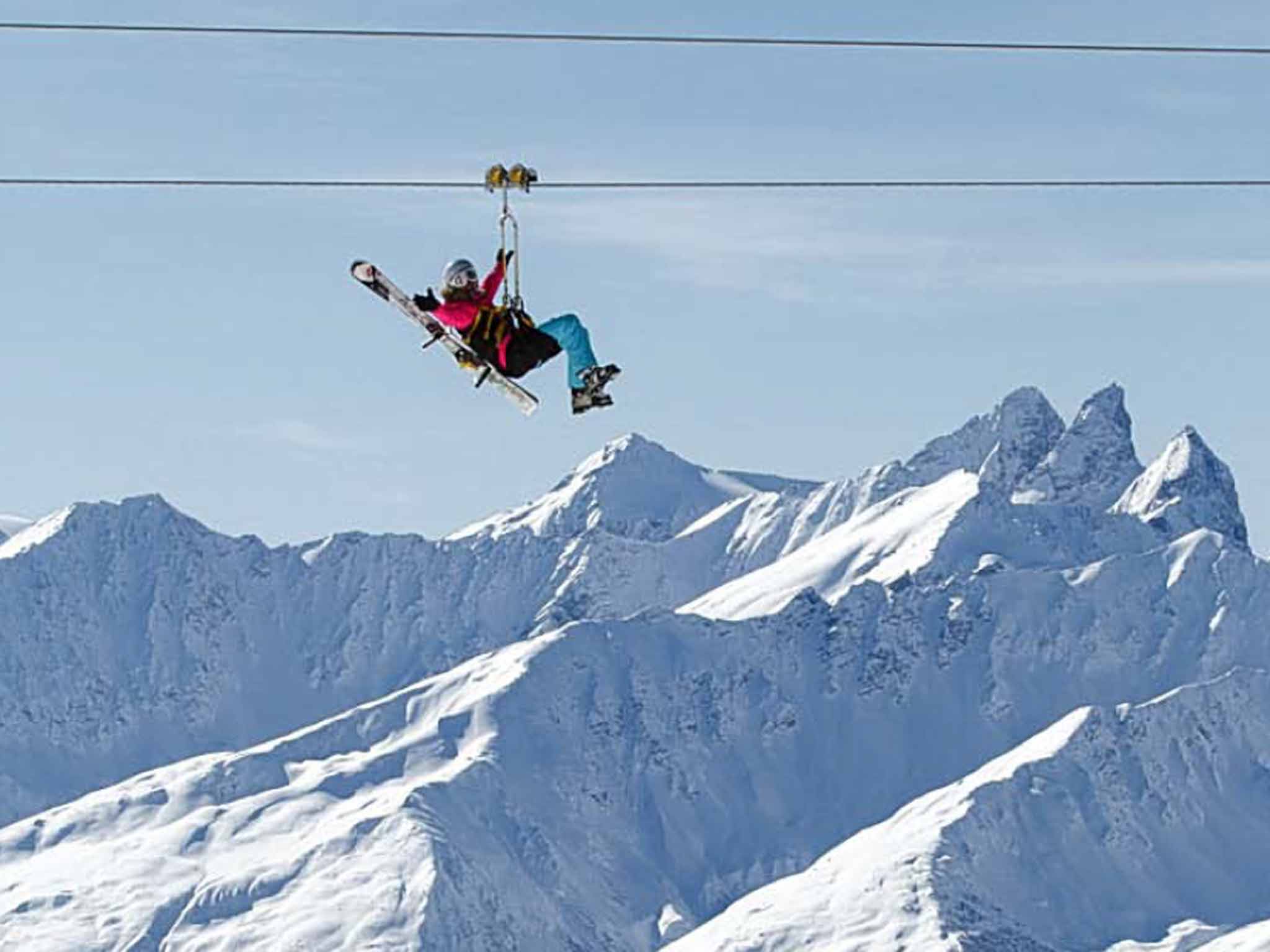 The world's highest zip wire: Val Thorens, France