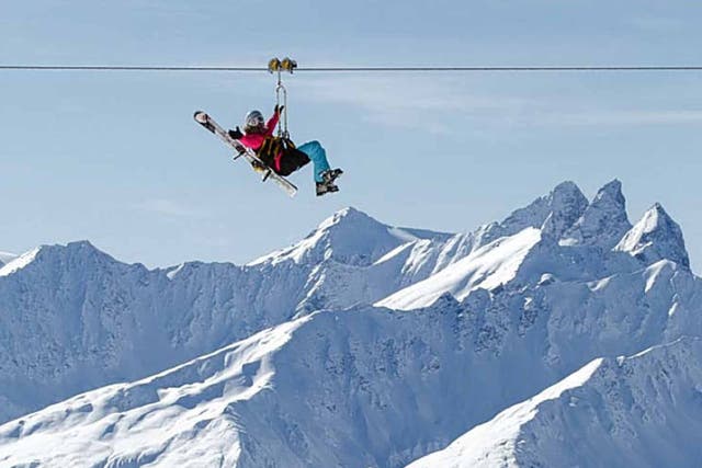 The world's highest zip wire: Val Thorens, France