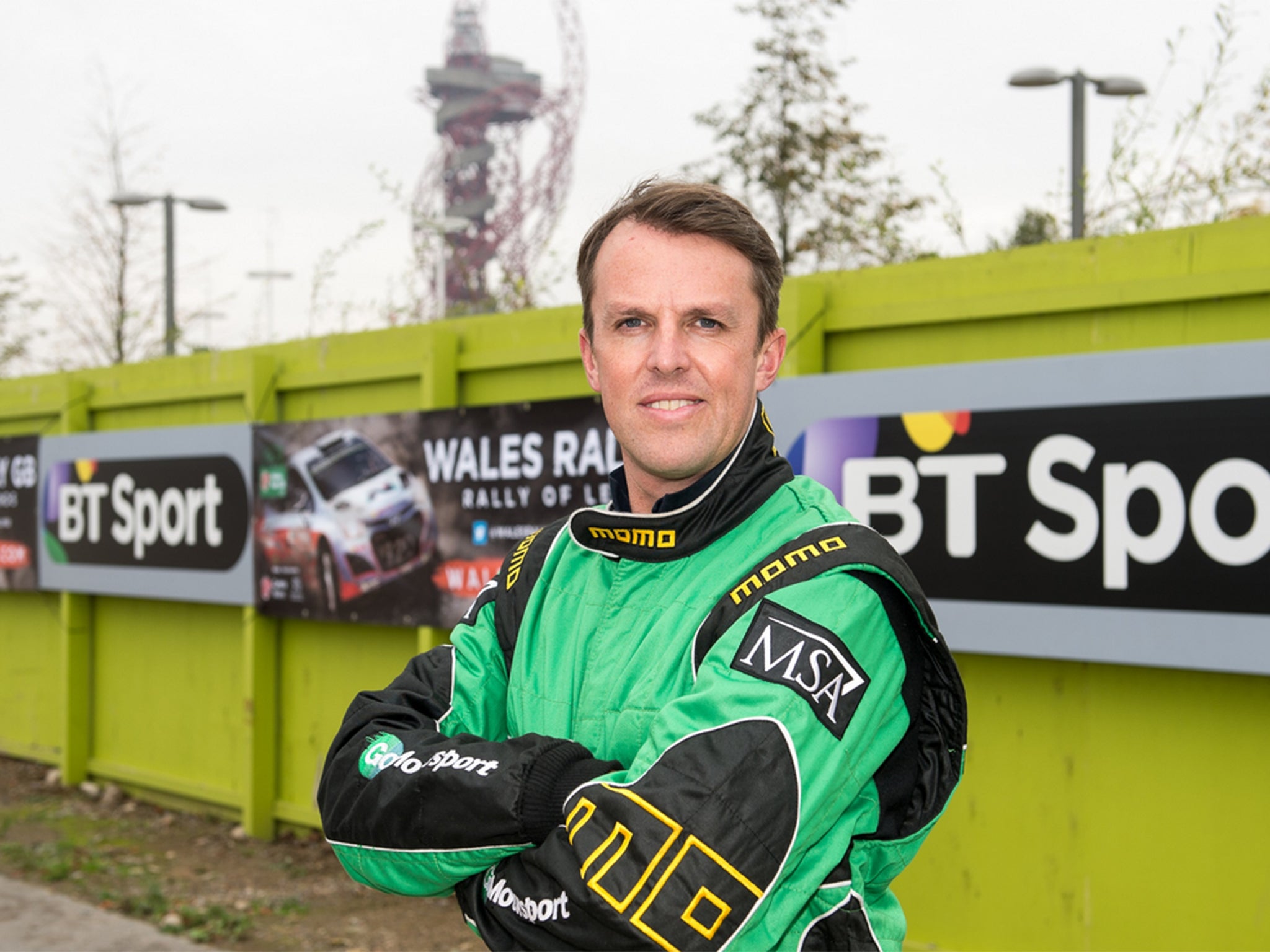 Swann at the Wales Rally GB event
