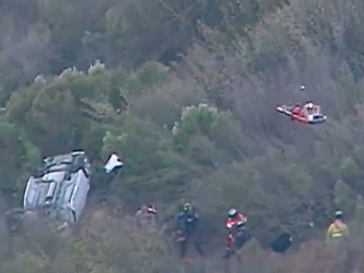 Melissa Vasquez being airlifted to safety