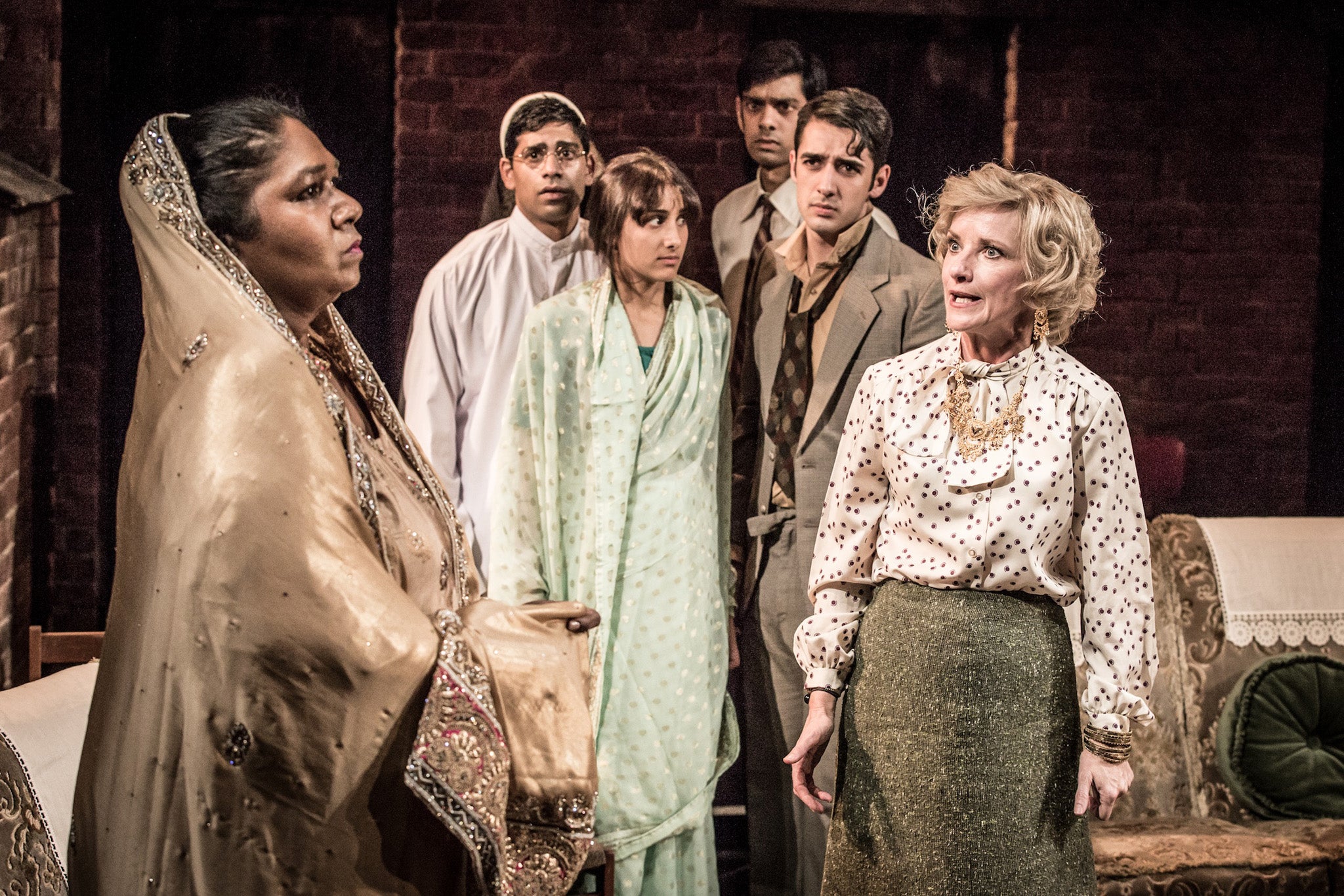 Jane Horrocks and the rest of the cast in a terrific revival of East is East