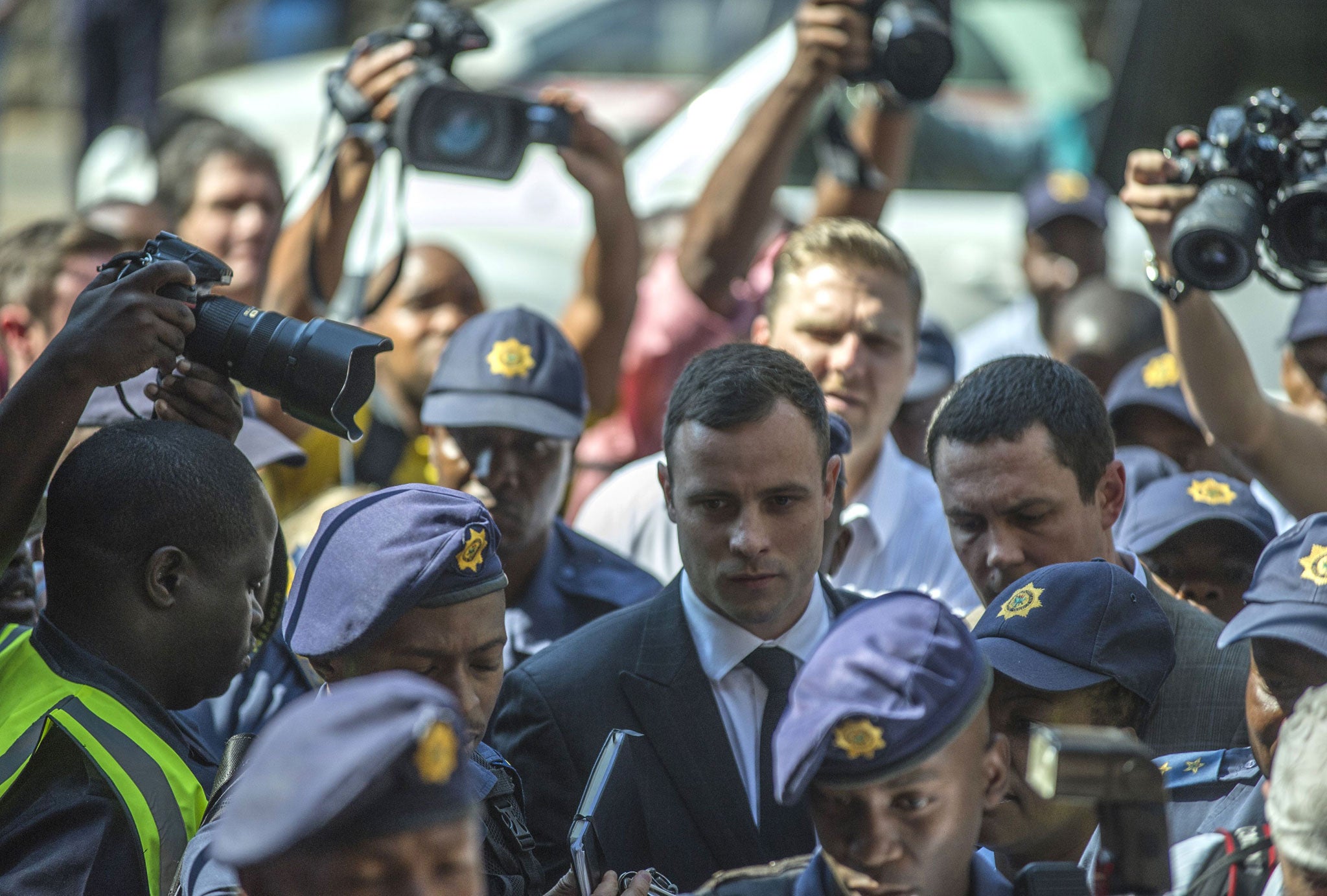 Surprising claims: Oscar Pistorius arrives at the High Court in Pretoria on 13 October