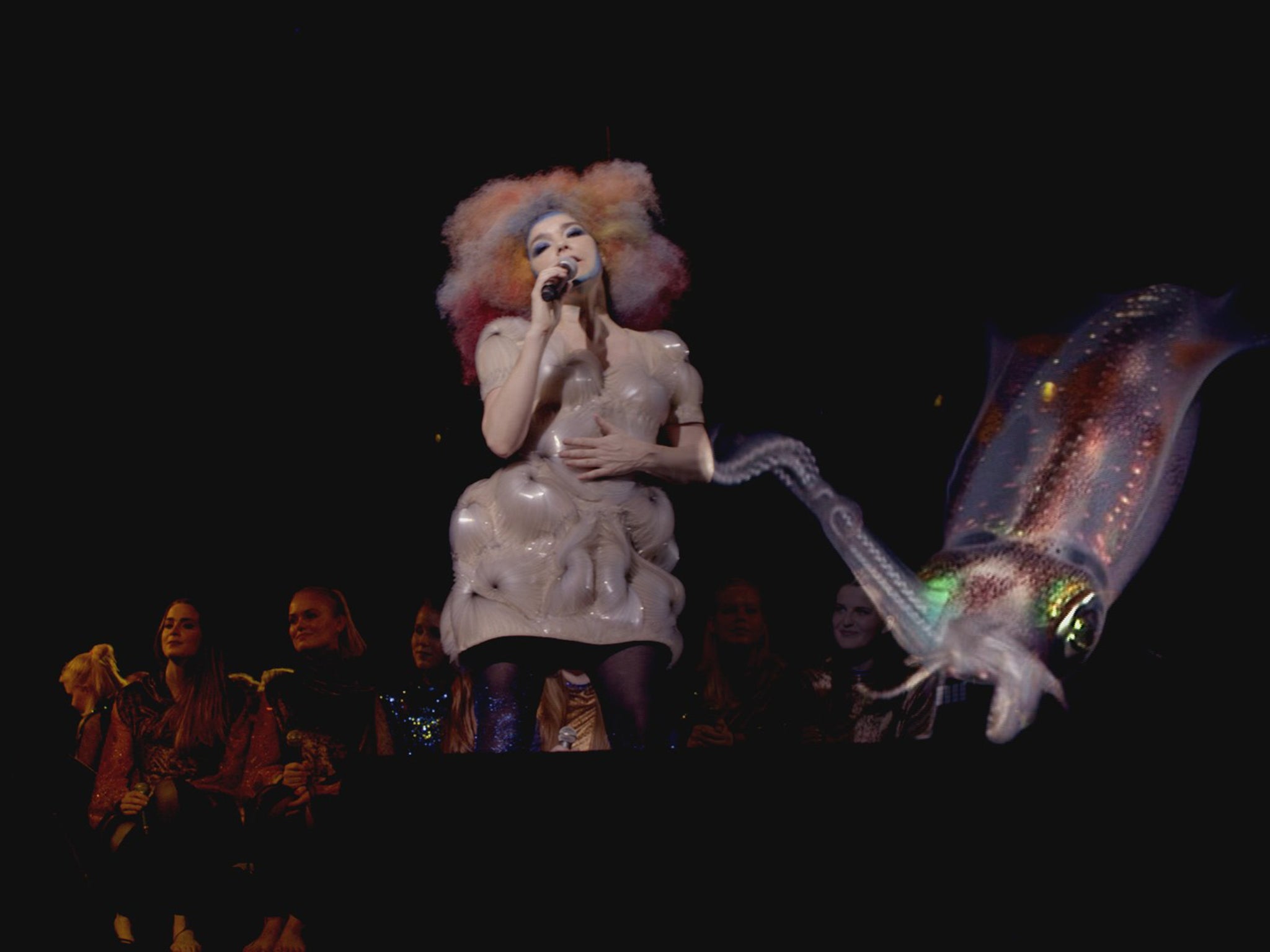 Icelandic diva Björk performing 'Biophilia'