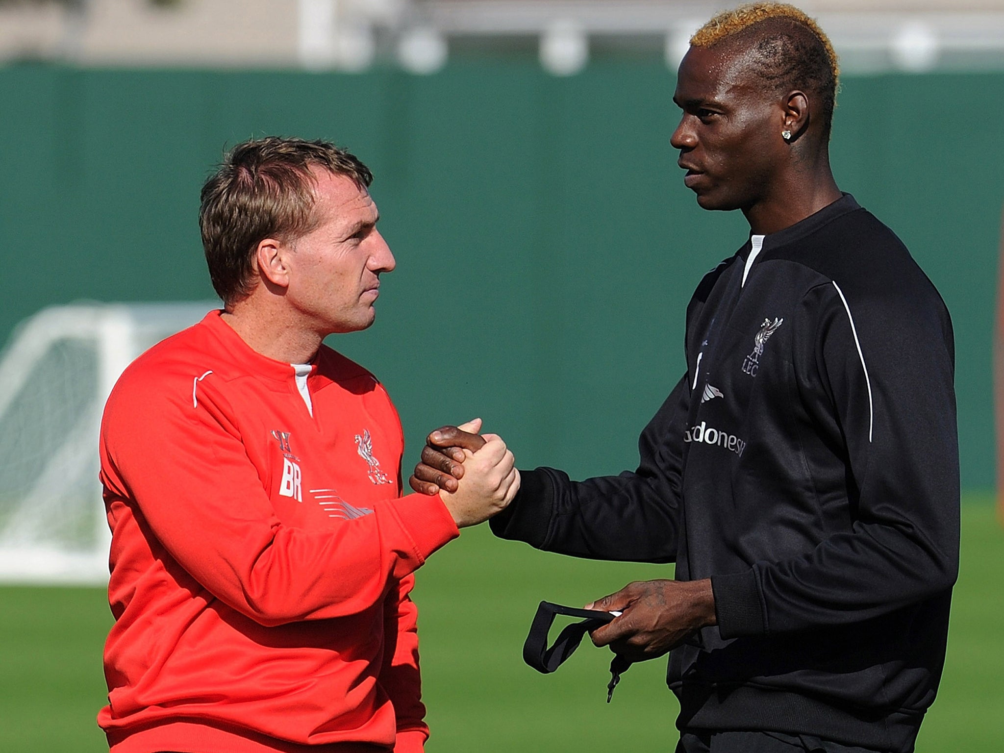 Brendan Rodgers (left) and Mario Balotelli