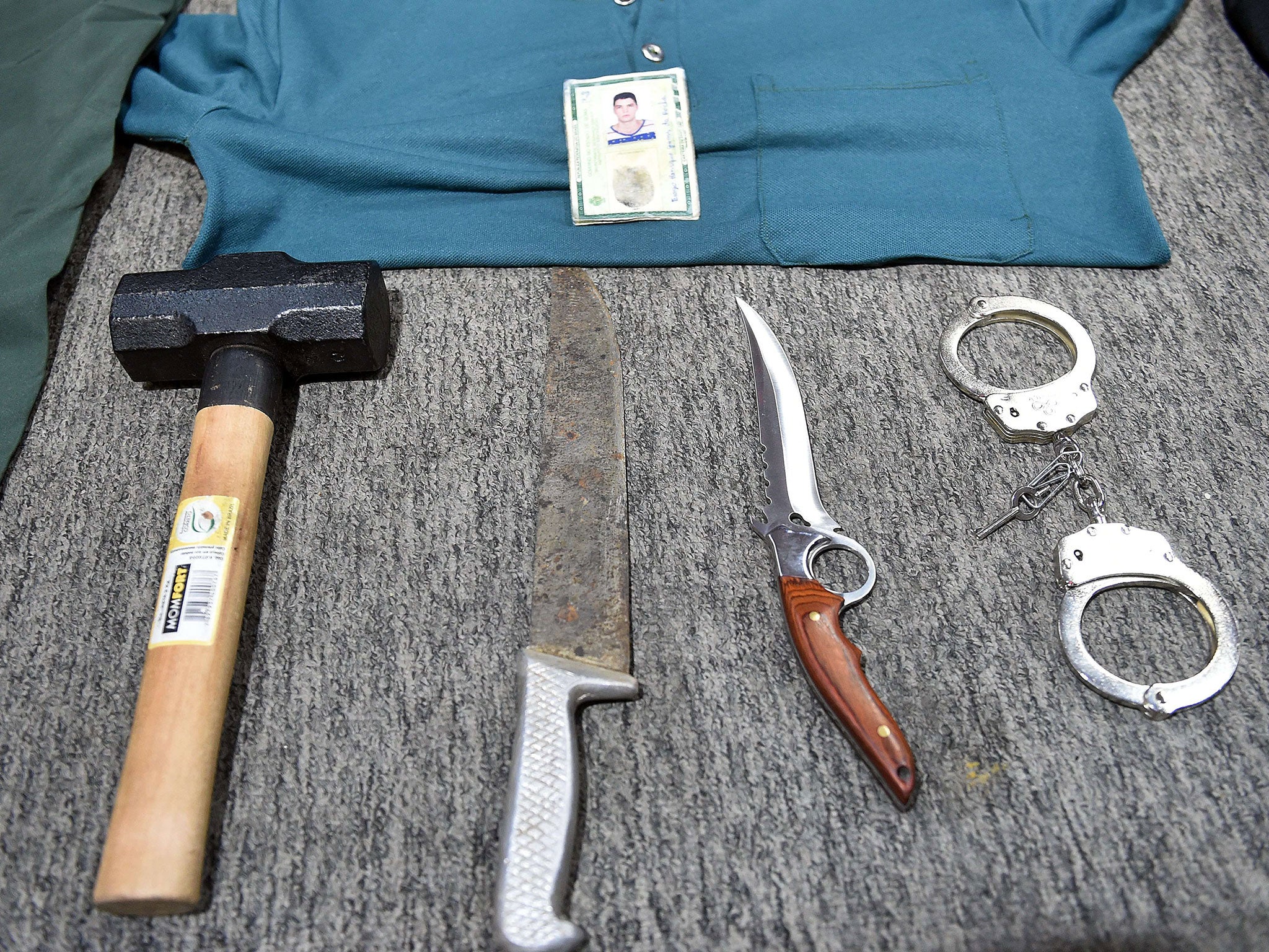Items seized during Rocha's arrest