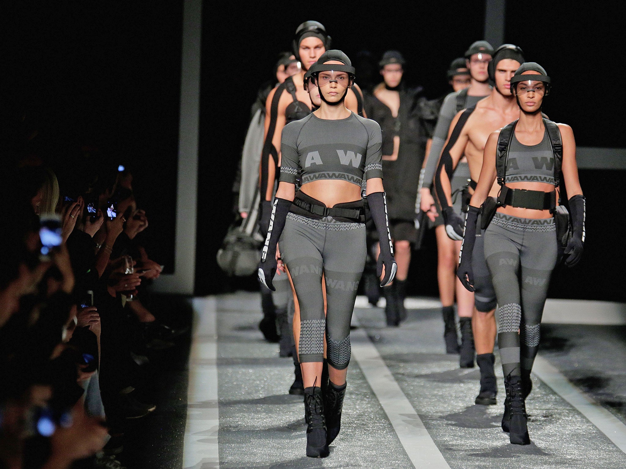 Alexander Wang for H&M catwalk show in New York