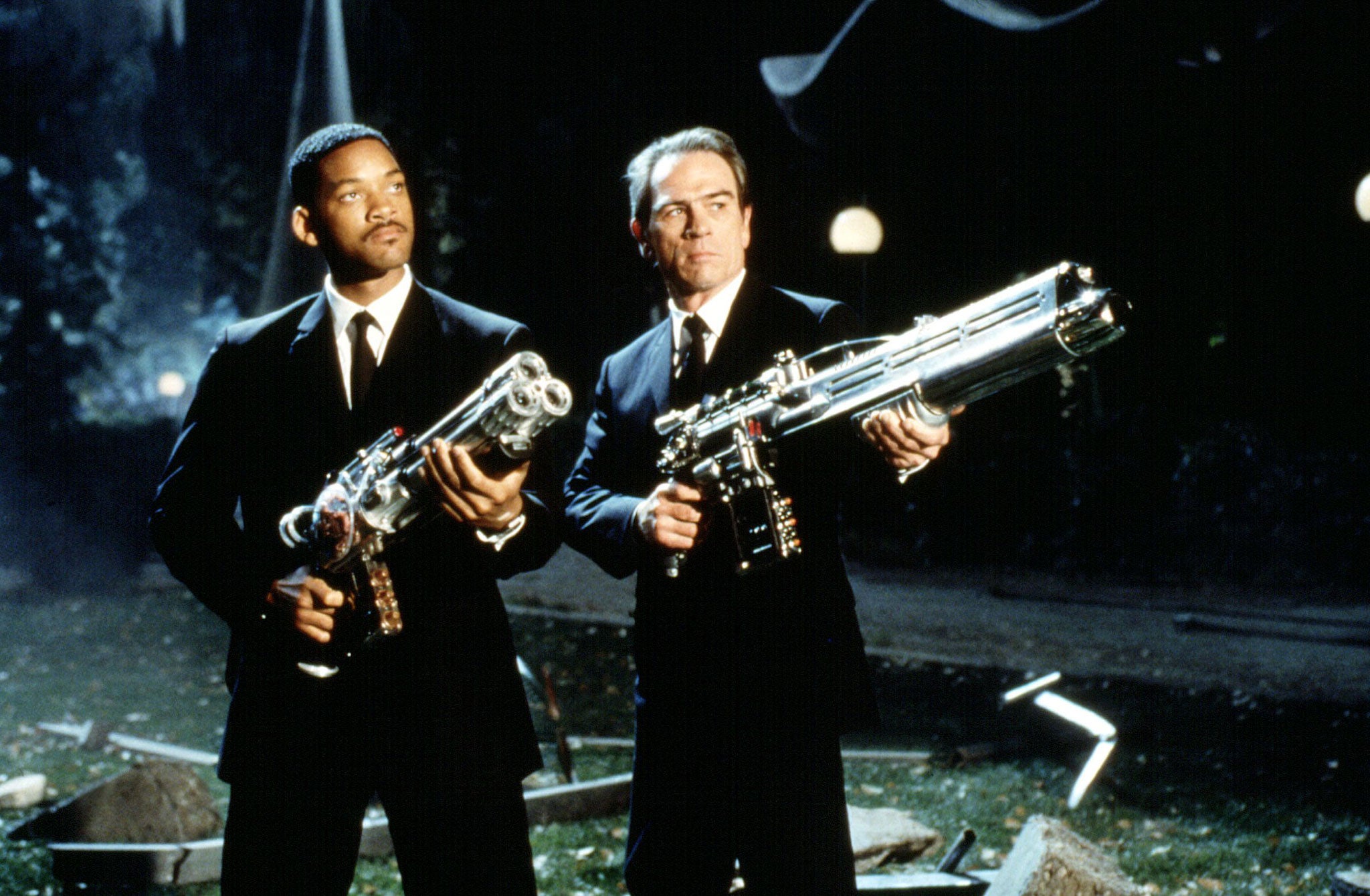 Good guys: Men in Black became the title of a movie in 1997, when Will Smith and Tommy Lee Jones linked up, armed with enormous guns and memory-obliterating wands