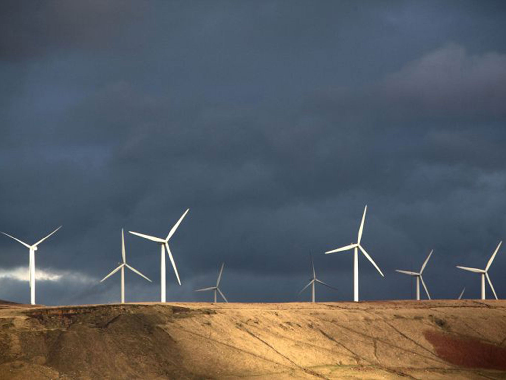 The Scout Moor wind farm in the South Pennines (Getty)