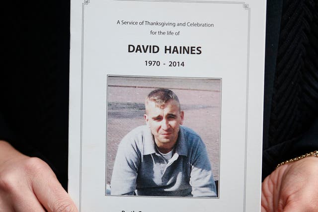 The order of service at Perth Congregational Church following a memorial service to David Haines