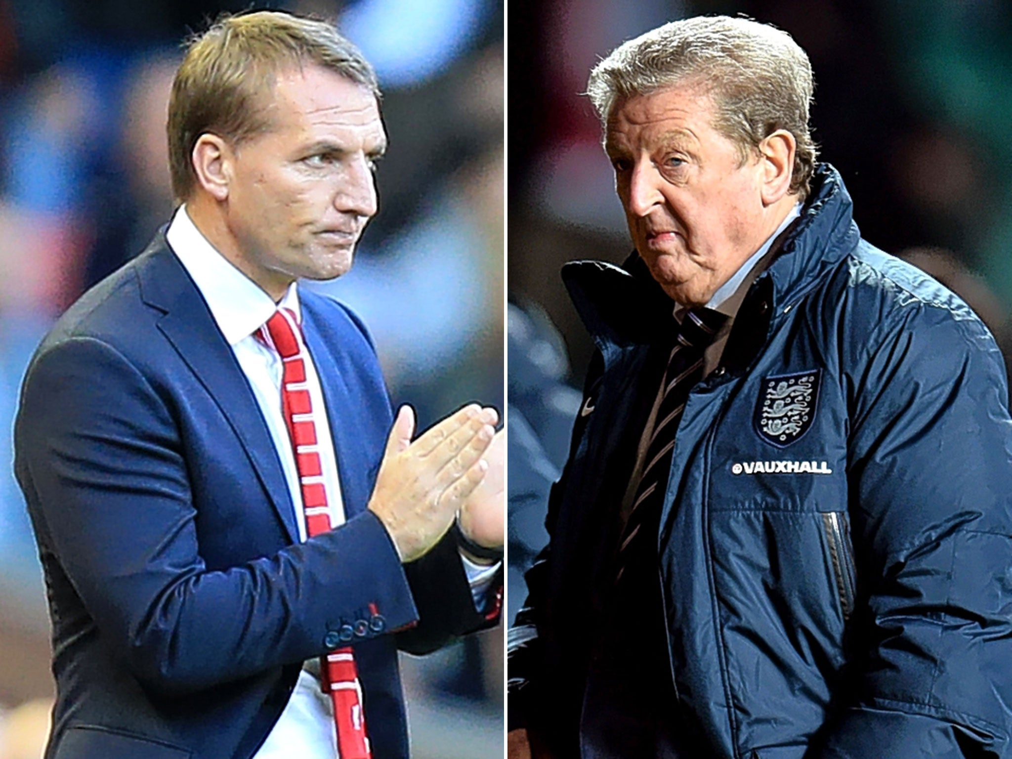 Generation game: Liverpool boss Brendan Rodgers (left) and England manager Roy Hodgson